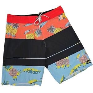 BILLABONG Platinum X Taj Burrow Boardshorts Pineapple Swimming Mens Size 32